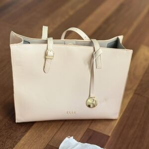 Tote ELLE Faux leather nude color tote bag